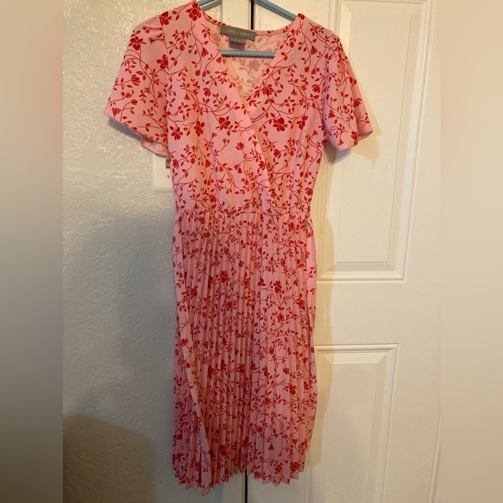 Pink floral dress